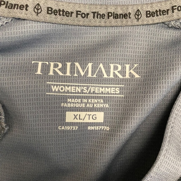 Trimark Gray Quarter Zip Pullover XL Recycled Polyester - Picture 3 of 10